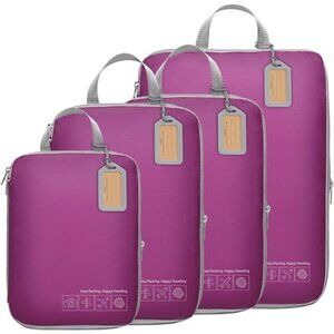 Compression Packing Cubes for Travel Women - Expandable Travel Bags